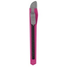 Канцелярский нож розовый маленький, 9 мм
