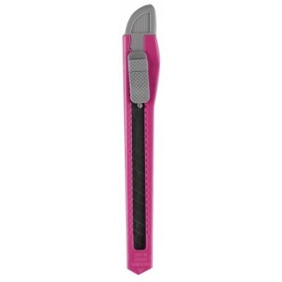 Канцелярский нож розовый маленький, 9 мм