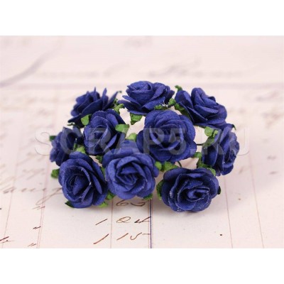 Розы, 2 см, темно-синие, 10 шт