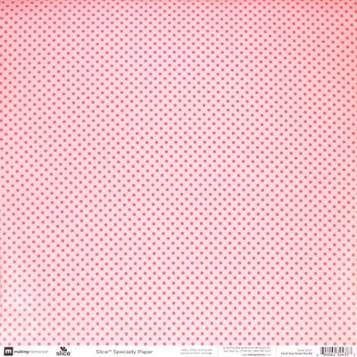 Самоклеющаяся бумага Vinyl Sticker Pink Dot 30,5 х 30,5