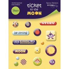 Набор эпоксидных наклеек Ticket to the Moon