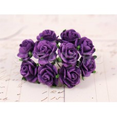 Розы, 2 см, темно-фиолетовые, 10 шт