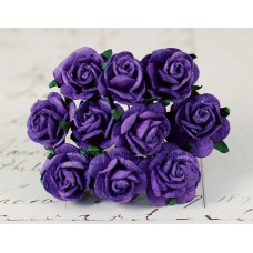 Розы 2 см, фиолетовые (10 шт)