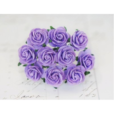 Розы 2 см, фиолетовые (10 шт)
