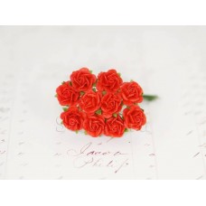Розы 1 см, красные (10 шт)